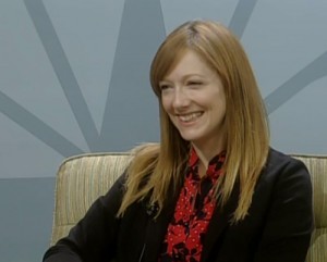 Judy Greer on DP/30 for interview (Photo is screen shot from YouTube video)
