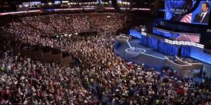 The Democratic National Convention at the Wells Fargo Center in Philadelphia, PA