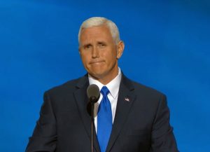 Governor Mike Pence of Indiana. How long will he continue to be Donald Trump’s running mate? 