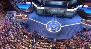 The stage at the Democratic National Convention.
