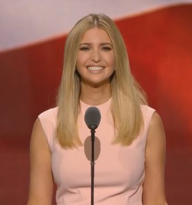 Ivanka Trump introduced her father, saying he would be color blind and gender neutral. (YouTube)