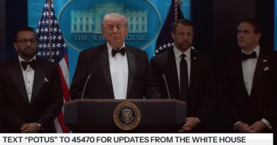 President Trump speaks to the media after gunman fires shots at White House Correspondents’ Dinner